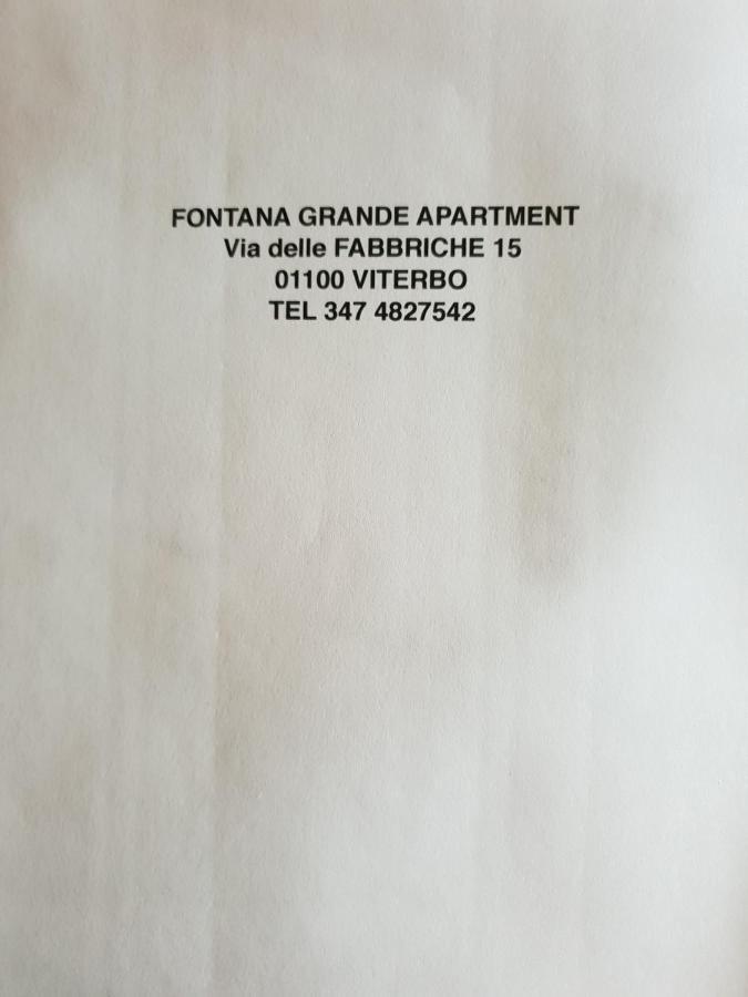 Fontana Grande Apartment Viterbo Exterior foto